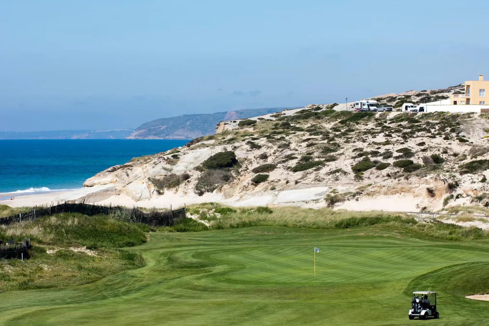 Praia D’El Rey coastal green among dunes beside the Atlantic · On-site golf
